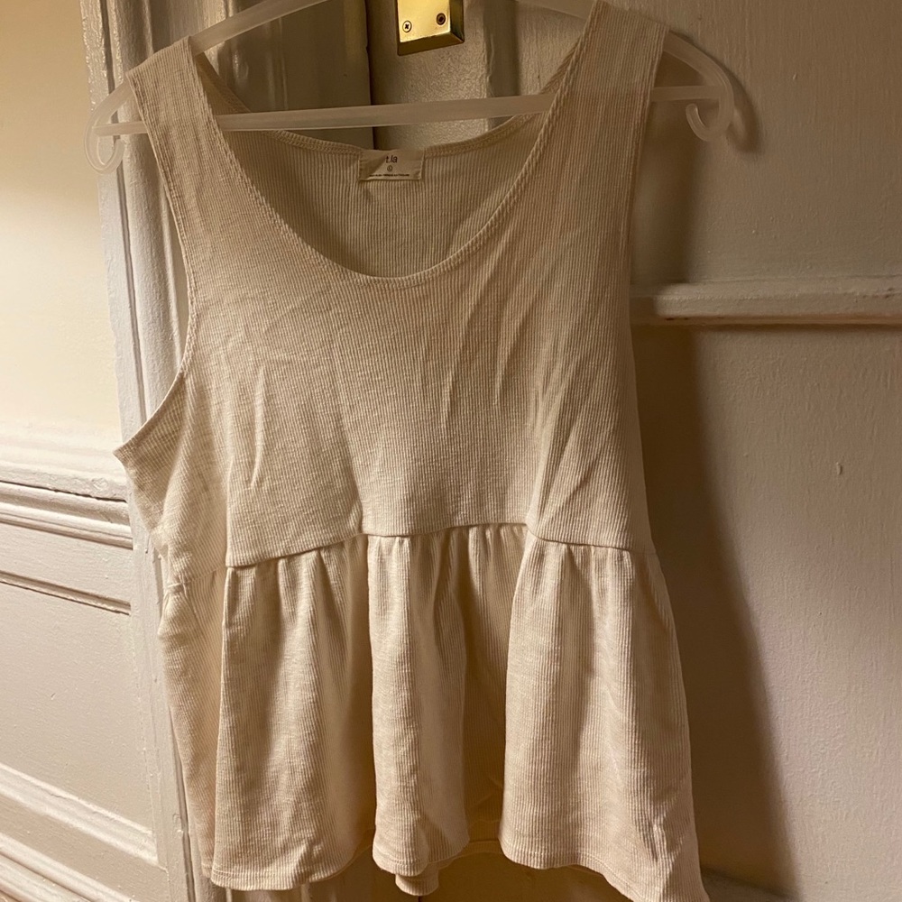 Anthropologie T.LA White Babydoll Top